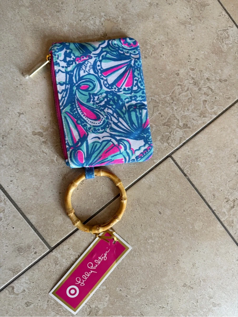 NWT Lilly Pulitzer for Target Bamboo Ring Wristlet Wallet